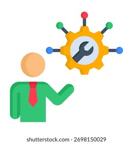 Icono de proveedor de servicios Ilustración vectorial de estilo plano
