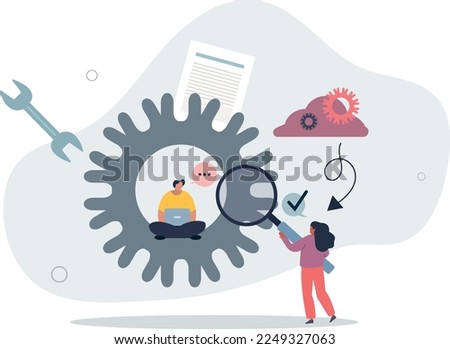 Service provider management as outsource support company. network, application, infrastructure and security performance assistance for effective business .vector illustration.