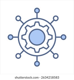 Service Quality Blue Icon Vector Illustration