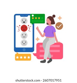 Service Quality Evaluation Vector Illustration