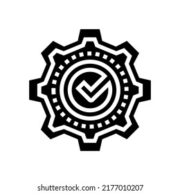 vector de icono de glifo de calidad de servicio. señal de calidad de servicio. símbolo de contorno aislado ilustración negra