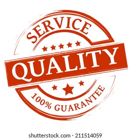 Service quality grunge stamp 
