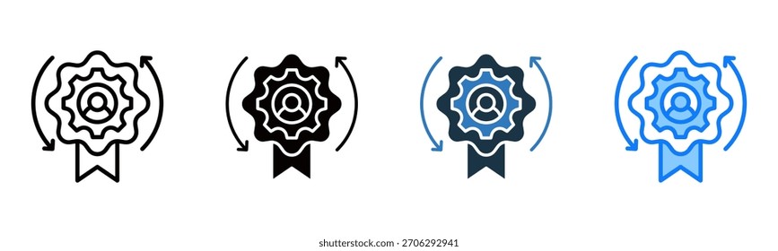 Icono de calidad de servicio Ilustración vectorial de estilo múltiple