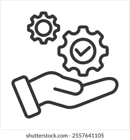 Service Quality Outline Icon Vector Illustration