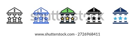 Service Rating Icon Collection With Multiple Styles