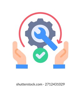 Service Recovery Icon flache Vektorgrafik