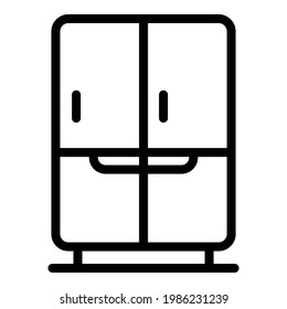 Service refrigerator icon. Outline Service refrigerator vector icon for web design isolated on white background