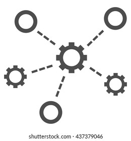 Service Relations vector icon. Style is flat icon symbol, gray color, white background.
