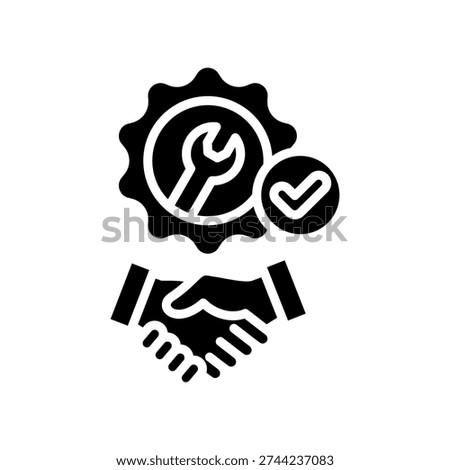 Service Reliability Icon Glyph Vector Illustration