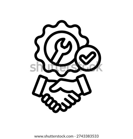 Service Reliability Icon Line Vector Illustration