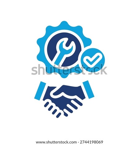Service Reliability Icon Mixed Vector Illustration