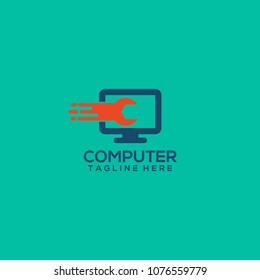 service repair computer logo