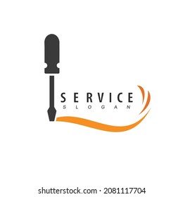 Logo-Vektorgrafik für Service und Reparatur