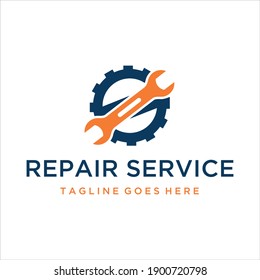 Service Repair Tools Logo Design Vector Stock Vector (Royalty Free ...