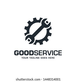 Service Repair Tools Logo Template Vector