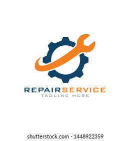 Service Repair Tools Logo Template Vector