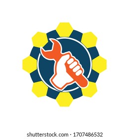 Service Repair Tools Logo Template Vector