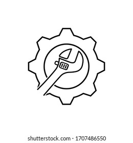 Service Repair Tools Logo Template Vector