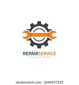 service repair tools logo template vector