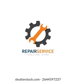 service repair tools logo template vector