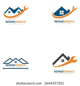 service repair tools logo template vector