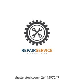 service repair tools logo template vector