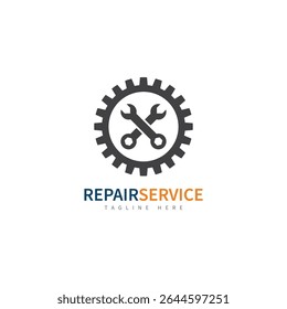 service repair tools logo template vector