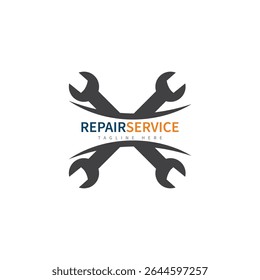 service repair tools logo template vector