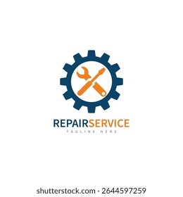service repair tools logo template vector