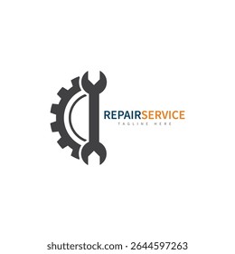 service repair tools logo template vector