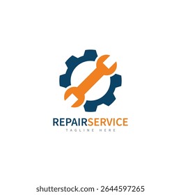 service repair tools logo template vector