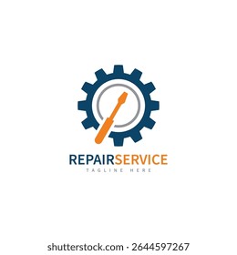 service repair tools logo template vector