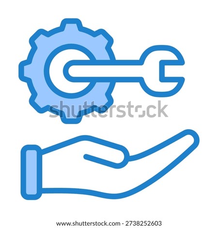 Service Request Icon With Blue Color For Accounting and Business