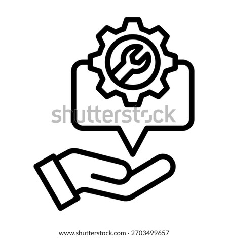 Service Request Icon Line Style Vector Illustration