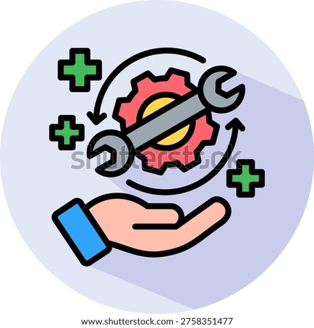 Service Restoration Icon isometric Vector Illustration