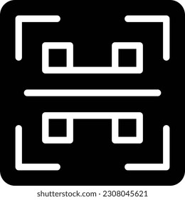 Servicio. Escanear ilustración vectorial de icono QR