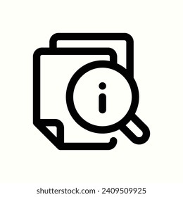 service, search info icon, isolated icon in light background, perfect for website, blog, logo, graphic design, social media, UI, mobile app
