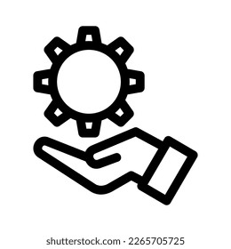 icono de configuración de servicio o logotipo símbolo de signo aislado ilustración vectorial - iconos vectoriales de estilo negro de alta calidad

