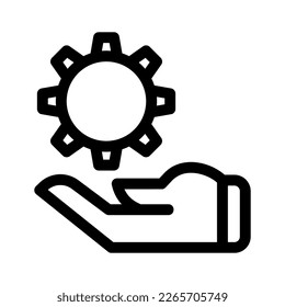 icono de configuración de servicio o logotipo símbolo de signo aislado ilustración vectorial - iconos vectoriales de estilo negro de alta calidad
