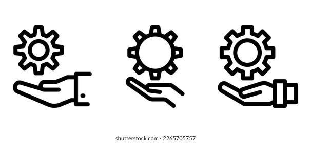 Symbol für Diensteinstellungen oder Logo einzeln auf Zeichen, Vektorgrafik - hochwertige Vektorsymbole mit schwarzem Stil
