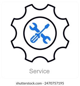 Service and settings icon concept