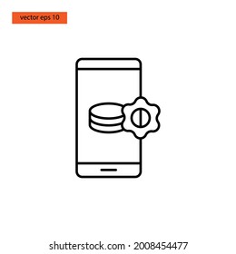 Service settings mobile payment icon vector illustration design