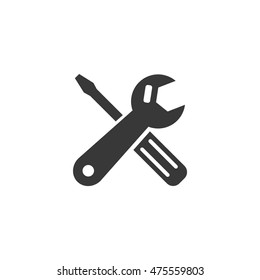 Service sign icon. Repair grey sign. Vector isolated object.