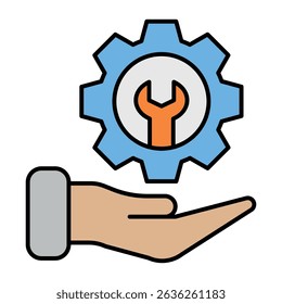 Service sign symbol vector flat icon