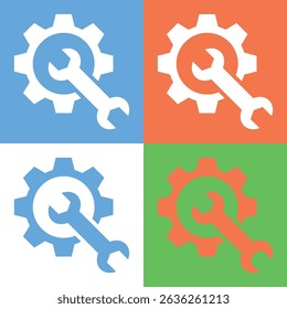 Service sign symbol vector flat icon