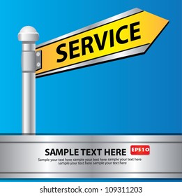 Service signpost,Vector