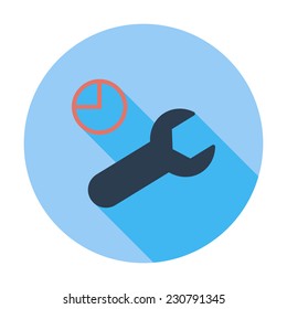 Service. Single flat color icon. Vector illustration.