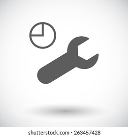 Service. Single flat icon on white background. Vector illustration.