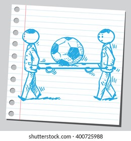 Service for soccer ball
