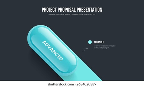 Service Solution One Option Infographic Presentation Layout (Layout de apresentação infográfica de uma opção da solução de serviço). Modelo de Slide de Diagrama de Elemento de Relatório Visual 1. Ilustração de Vetor de Design de Apresentação de Slides de Plano Moderno.